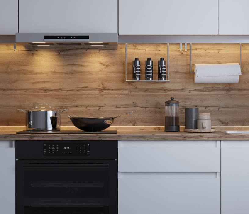 Кухонные гарнитуры, Кухонный гарнитур Леон прямой 260 см, белый