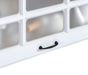 Регина шкаф навесной со стеклом 1 дв 80х36 см