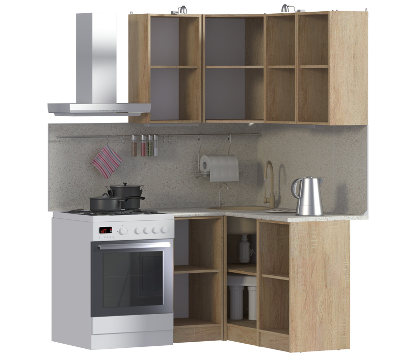 Кухонные гарнитуры, Кухонный гарнитур Ангелина Классик угловой 1,4 х 1 м