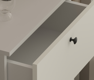 Комод Тренд СБ-3447 2 ящика, 1 дверь Белый Альпийский