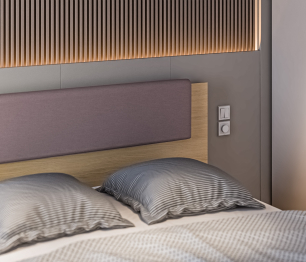 Афина Спальня 1 Дуб Винченца/Кашемир серый