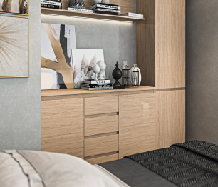 Веста спальня кровать 140 см с основанием и матрасом Дуб Сонома