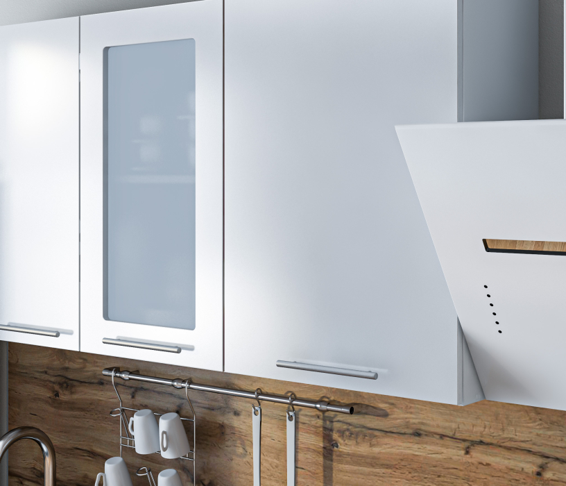 Кухонные гарнитуры, Кухонный гарнитур Регина Белый/Анна МДФ Белый глянец 1,5 м