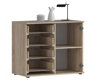 Комплект Мамбо (кровать и комод), Дуб Сонома/Белый