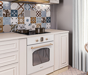 Кухонный гарнитур Регина Песочный/Классика Светлый 2,3 м