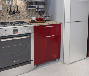 Анна Алюминий/Ваниль глянец/Рубин глянец (без учета столешницы , панели) L-2000