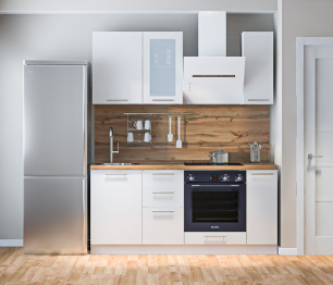 Кухонный гарнитур Регина Белый/Анна МДФ Белый глянец 1,8 м