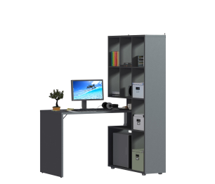 Стеллаж со столом Техно СБ-2303.Н Диамант серый