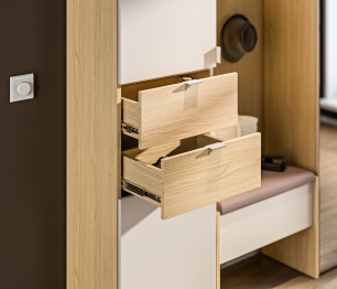 Афина комплект для прихожей Дуб Винченца/Кашемир серый