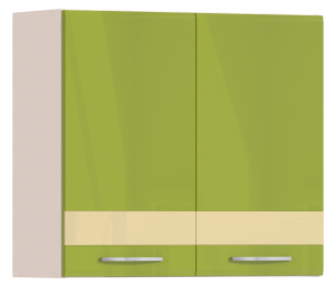 Регина РП-80 Полка с двумя фасадами Песочный/Оливковый глянец