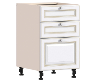Регина РСЯ-50 Шкаф-стол с ящиками Песочный/Белое золото