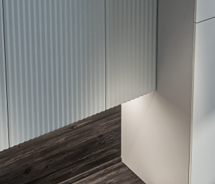 Кухонный гарнитур угловой Регина Белый / Белла Белый Альпийский/МДФ Джаз Светло-серый 2 м*2,6 м