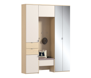 Афина комплект для прихожей Дуб Винченца/Кашемир серый