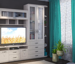 Сити СБ-2925 Витрина с полками стекло