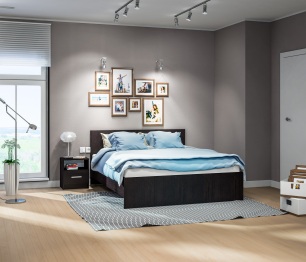 Терра спальня Венге-комплект 1