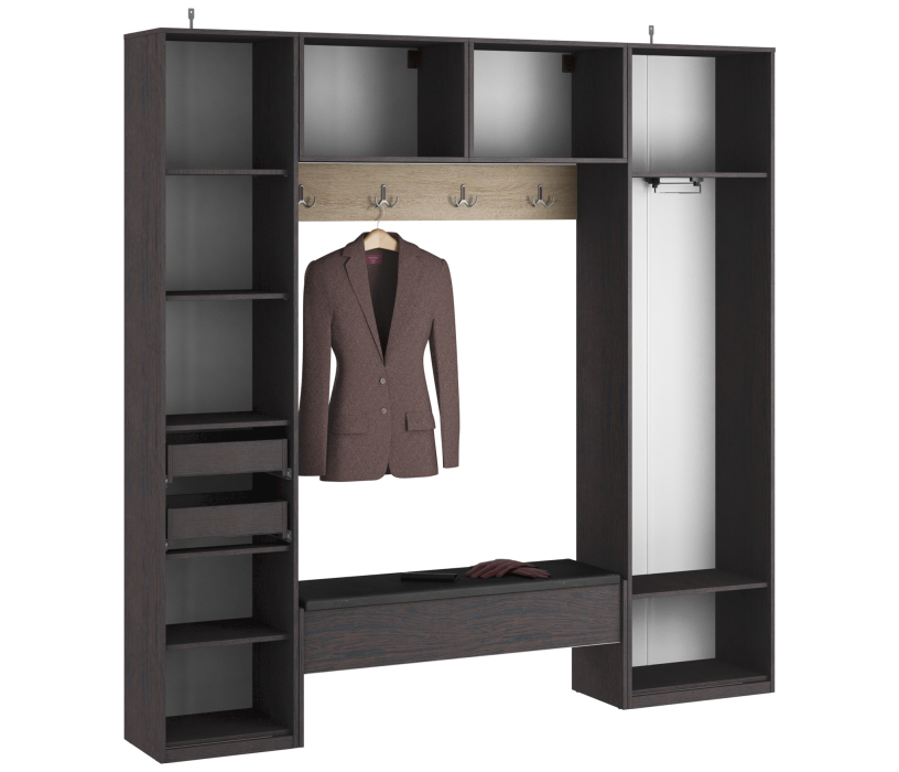 Прихожие, Афина набор с шкафом 2-х дверным с зеркалом