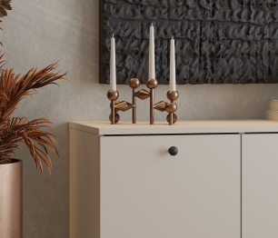 Комод Тренд СБ-3447 2 ящика, 1 дверь Кашемир серый