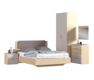 Афина Спальня Дуб Винченца/Кашемир серый